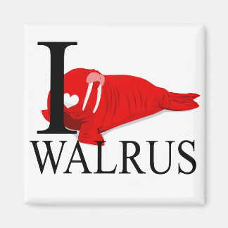 I Kärlek Walrus Magnet