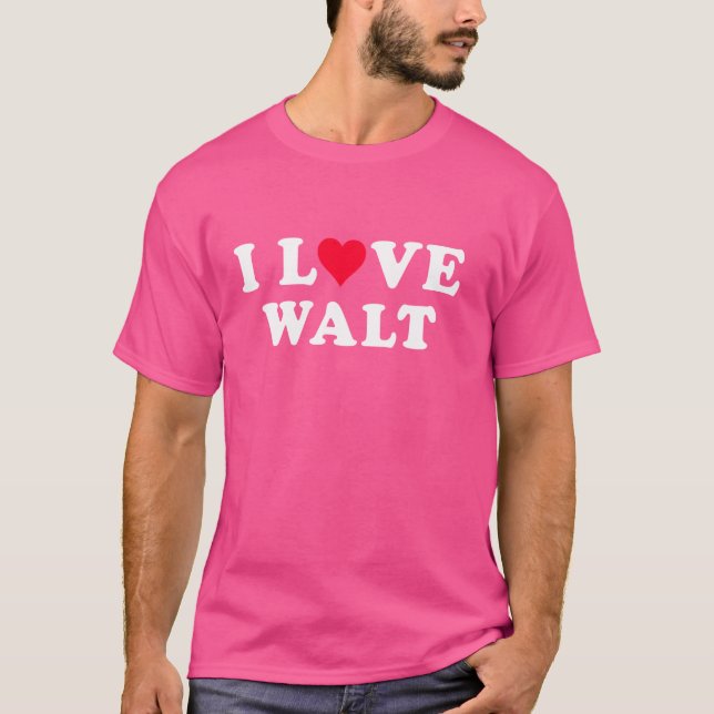 I Kärlek Walt Matching Girlkompis & Boykompis Walt T Shirt (Framsida)
