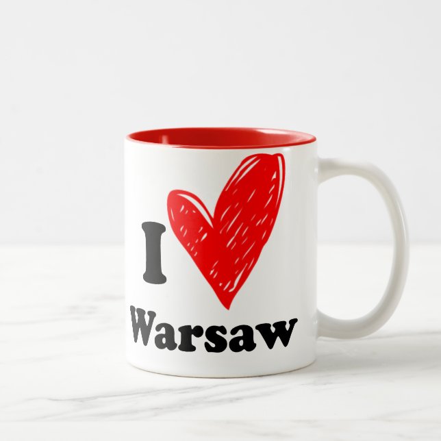 I kärlek Warszawa Två-Tonad Mugg (Höger)