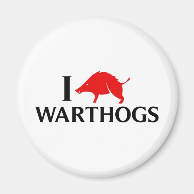 I Kärlek Warthogs Magnet (Framsidan)
