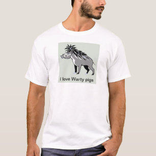 I kärlek WARTY GRISAR - Wildlife - Nature -Warthog T Shirt
