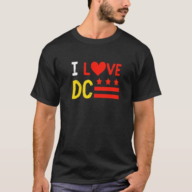 I Kärlek Washington D C-distriktet Columbia Native T Shirt (Framsida)