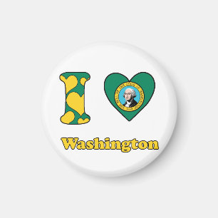 I kärlek Washington Magnet