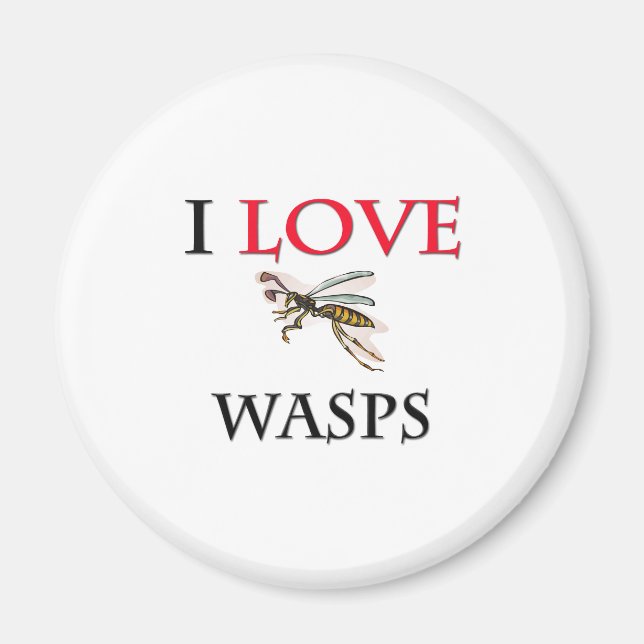 I Kärlek Wasps Magnet (Framsidan)