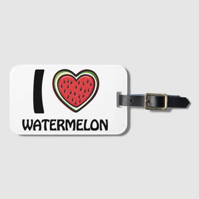 I kärlek Watermelon Bagagebricka (Framsida horisontal)