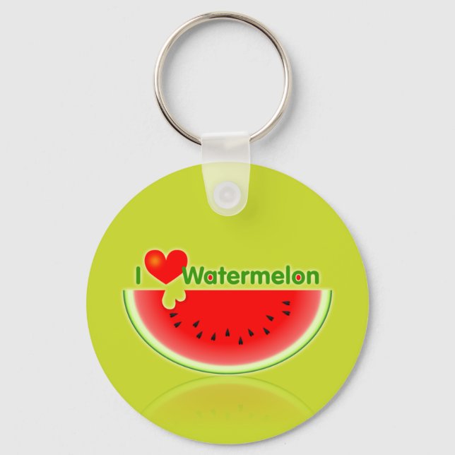 I Kärlek Watermelon Keychain Nyckelring (Framsida)