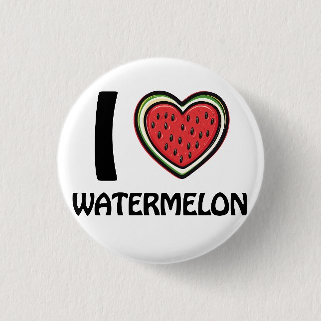 I kärlek Watermelon Knapp (Framsida)