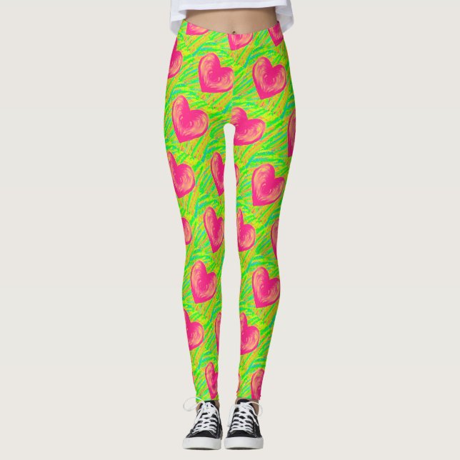 I Kärlek Watermelon Leggings (Framsida)