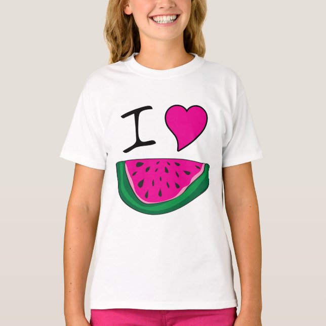 I Kärlek Watermelon T-shirt (Framsida)