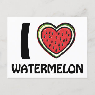 I kärlek Watermelon Vykort