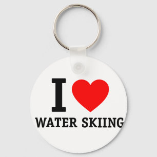 I Kärlek Waterskiing Nyckelring
