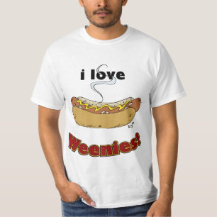 I Kärlek Weenies ~ Hett Hundar T Shirt