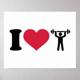 I kärlek Weightlyftande Poster
