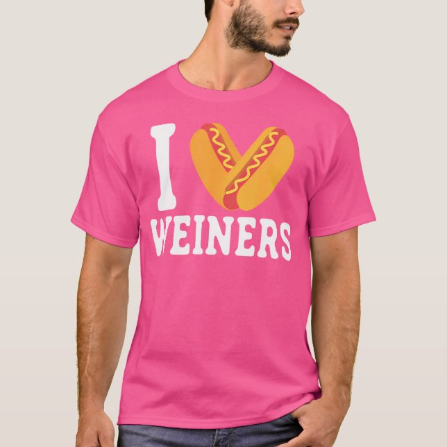 I Kärlek Weiners Hotogs Frankfurter Sause Bun Cam T Shirt (Framsida)