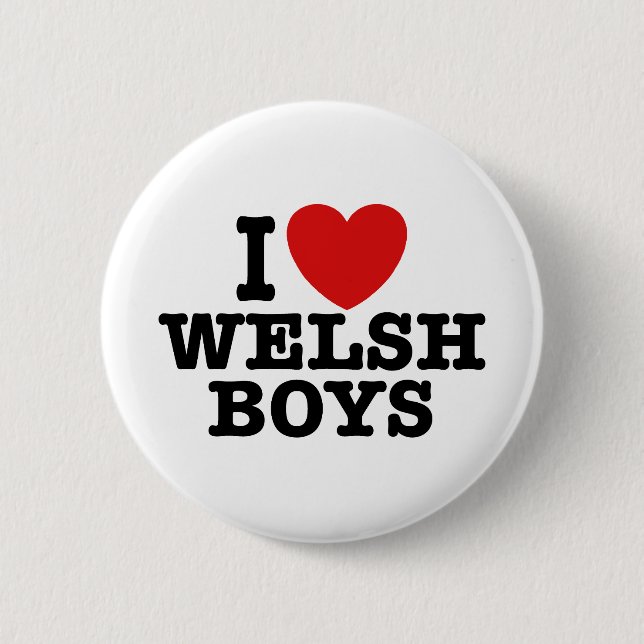 I Kärlek Welsh Boys Knapp (Framsida)