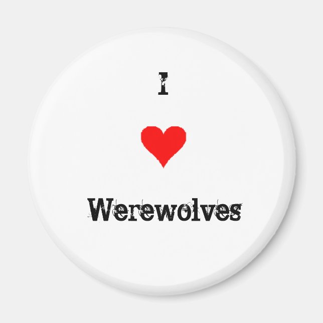I Kärlek Werewolves Magnet (Framsidan)