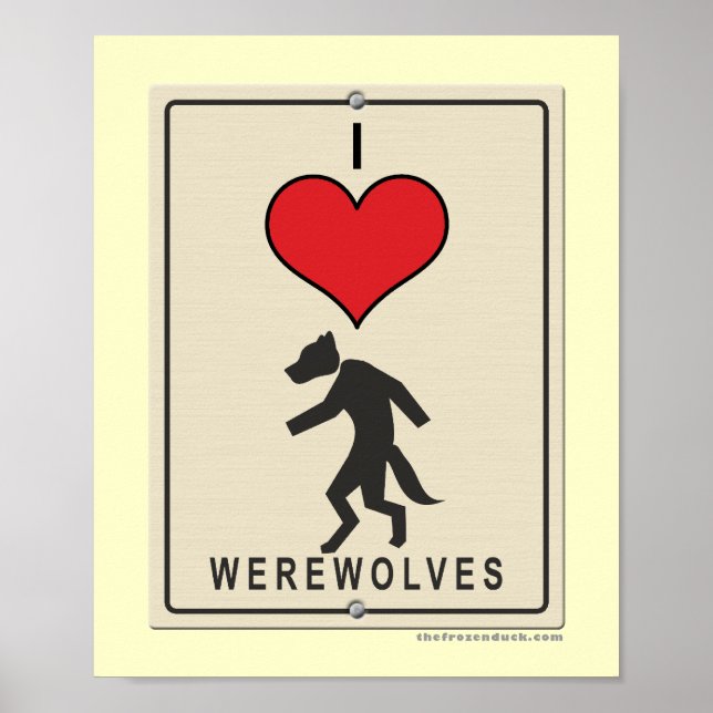 I Kärlek Werewolves Poster (Framsidan)