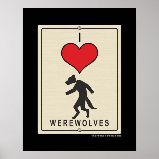I Kärlek Werewolves Poster (Framsidan)