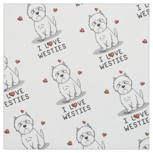 I Kärlek Westies - Väster Highland White Terriers Tyg