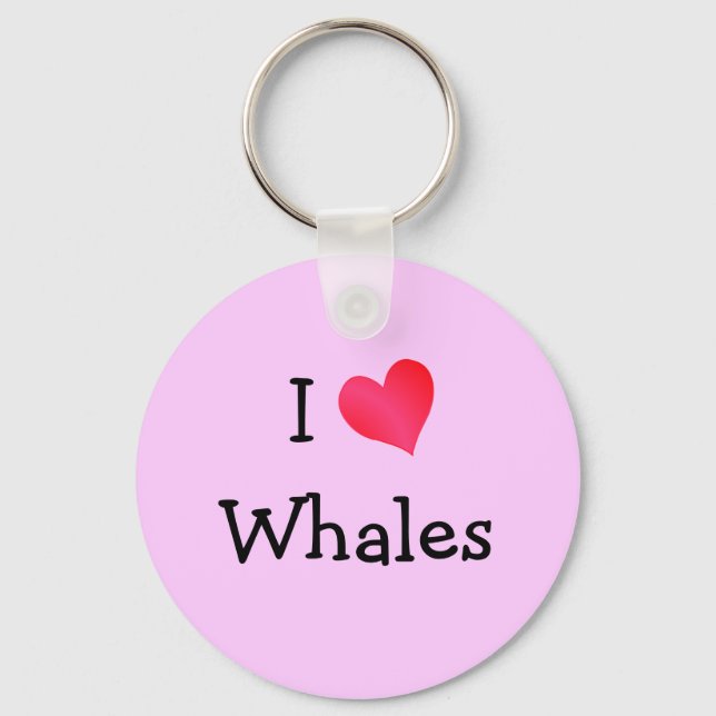 I Kärlek Whales Nyckelring (Framsida)