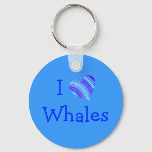 I Kärlek Whales Nyckelring