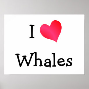 I Kärlek Whales Poster