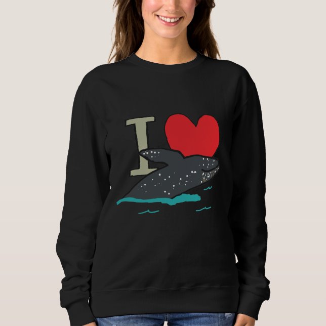 I Kärlek Whales T Shirt (Framsida)