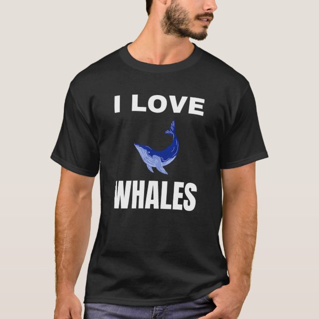 I kärlek Whales T Shirt (Framsida)