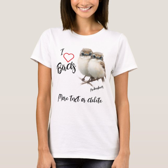 I Kärlek Whimsical Mockingbird Spädbarn T Shirt (Framsida)