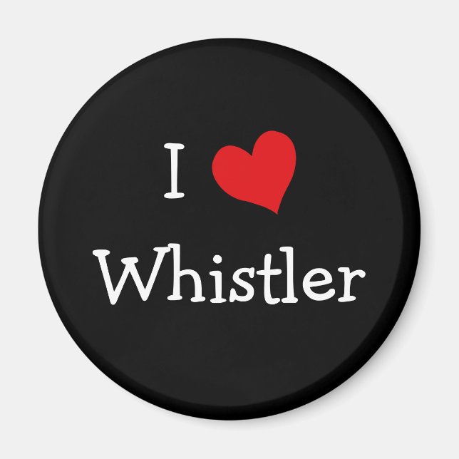 I Kärlek Whistler Magnet (Framsidan)