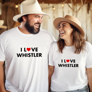 I Kärlek Whistler Modern text T Shirt