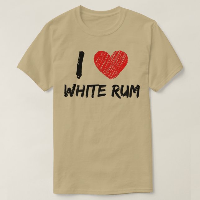 I Kärlek White Rum T Shirt (Design framsida)