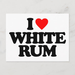 I KÄRLEK WHITE RUM VYKORT