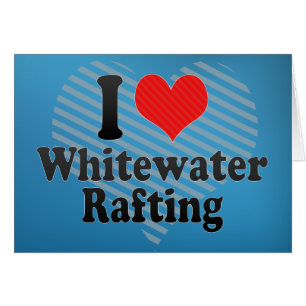 I Kärlek Whitewater Rawing Hälsningskort