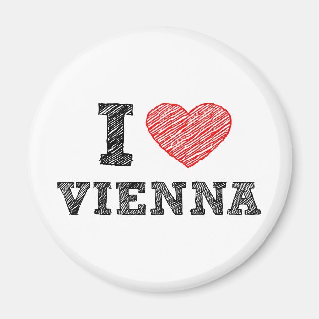 I Kärlek Wien Magnet (Framsidan)