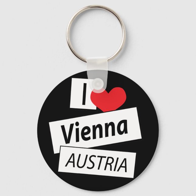 I Kärlek Wien Österrike Nyckelring (Framsida)