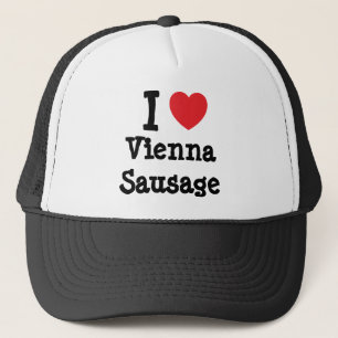 I kärlek Wien Sausage hjärta T-Shirt Truckerkeps