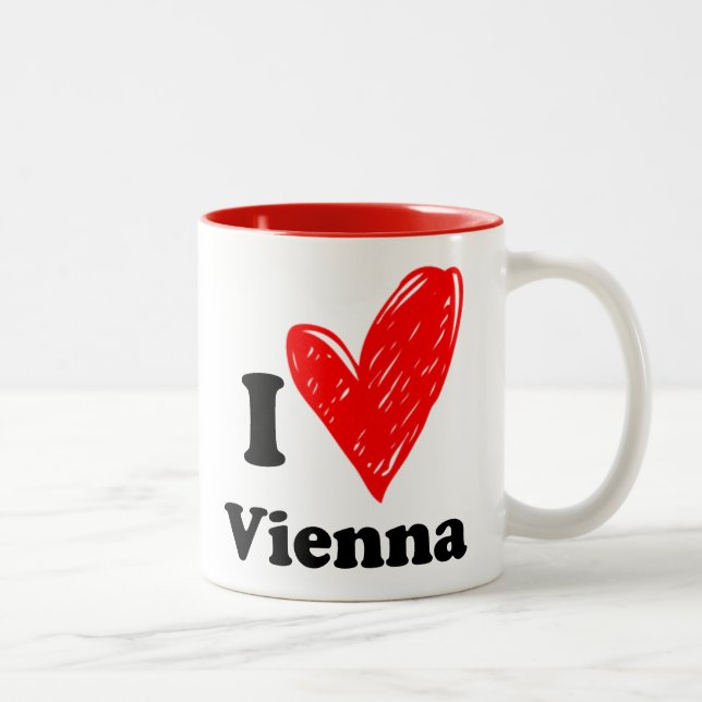 I kärlek Wien, två-tonkaffe Mugg (Höger)