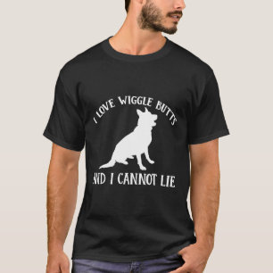 I Kärlek Wiggle Butt German Shepherd Apparel Puppy T Shirt