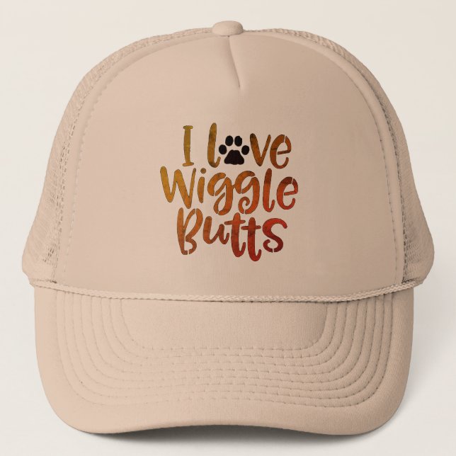 I Kärlek Wiggle Butts Hat Keps (Framsida)