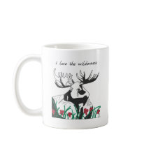 I Kärlek, Wilderness Rustic Wildblommor Moose