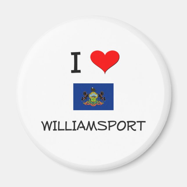 I Kärlek Williamsport Pennsylvania Magnet (Framsidan)