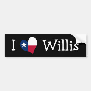 I Kärlek Willis Bildekal