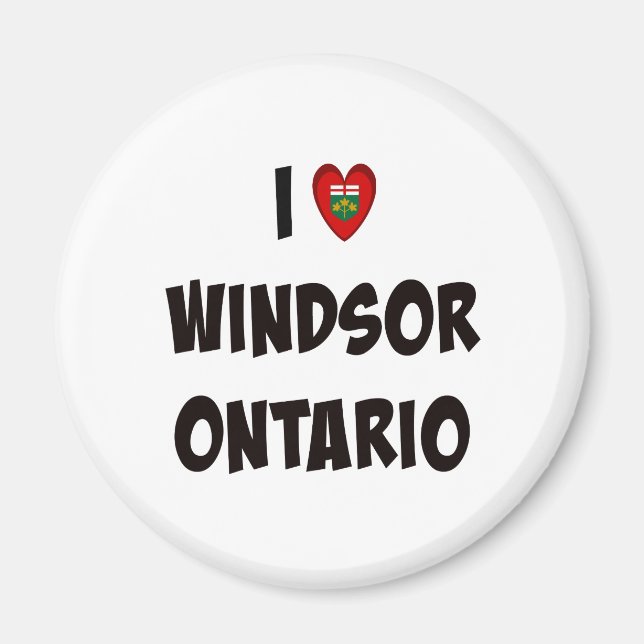 I Kärlek Windsor, Ontario Magnet (Framsidan)
