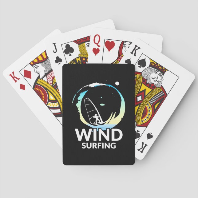 I Kärlek Windsurfing Casinokort (Baksidan)