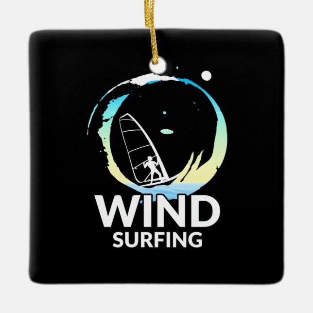 I Kärlek Windsurfing Julgransprydnad Keramik (Framsida)