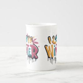 I Kärlek Winter Benporslin Mugg