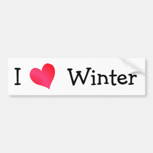 I Kärlek Winter Bildekal