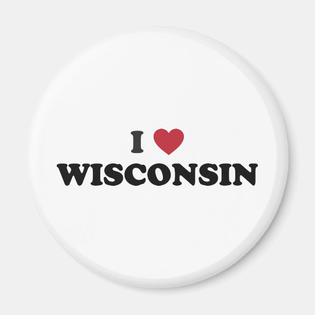 I Kärlek Wisconsin Magnet (Framsidan)