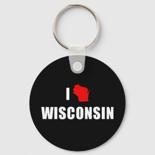 I Kärlek Wisconsin Nyckelring
